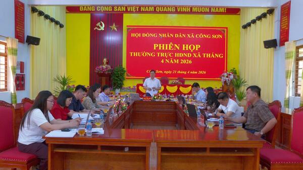 HỘI ĐỒNG NHÂN DÂN XÃ CÔNG SƠN HỌP PHIÊN THƯỜNG KỲ THÁNG 4 NĂM 2026