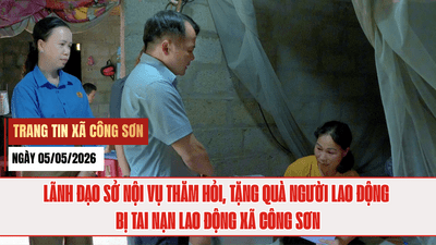 LÃNH ĐẠO SỞ NỘI VỤ THĂM HỎI, TẶNG QUÀ NGƯỜI LAO ĐỘNG BỊ TAI NẠN LAO ĐỘNG XÃ CÔNG SƠN