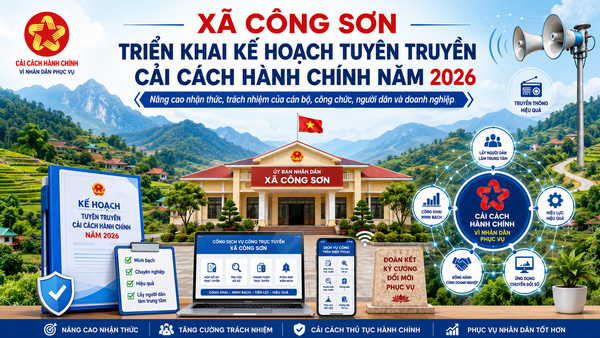 XÃ CÔNG SƠN TRIỂN KHAI KẾ HOẠCH TUYÊN TRUYỀN CẢI CÁCH HÀNH CHÍNH NĂM 2026