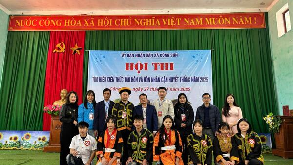 UBND xã Công Sơn tổ chức thành công Hội thi “Tìm hiểu kiến thức tảo hôn và hôn nhân cận huyết thống” năm 2025